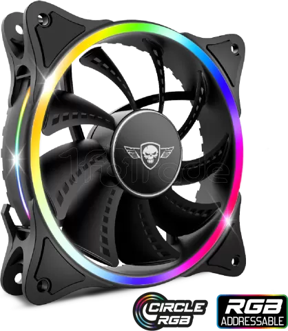 Photo de Ventilateur de boitier Spirit of Gamer AirForce Circle RGB - 12cm (Noir)