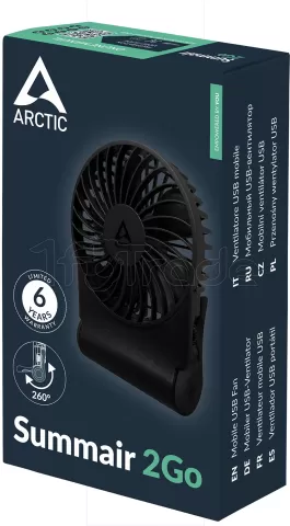 Photo de Ventilateur de bureau sur batterie Arctic Summair 2Go - Ø10cm (Noir)