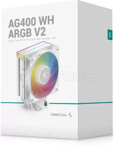 Photo de Ventilateur pour processeur DeepCool AG400 V2 RGB  (Blanc)