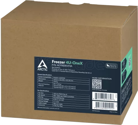 Photo de Ventilateur processeur Arctic Freezer 4U-OneX (Noir)