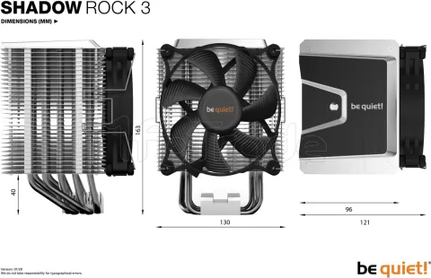 Photo de Ventilateur processeur Be Quiet Shadow Rock 3 (Noir)