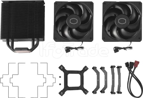 Photo de Ventilateur processeur Cooler Master Hyper 212 Black X Duo (Noir)