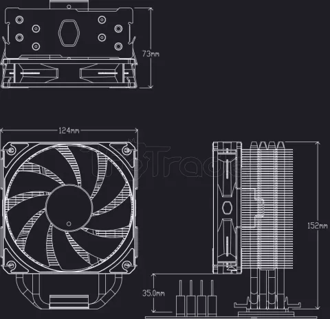 Photo de Ventilateur processeur Cooler Master Hyper 212 Spectrum V3 RGB (Noir)