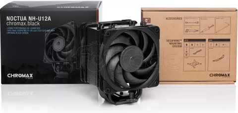 Photo de Ventilateur processeur Noctua U12A Chromax (Noir)