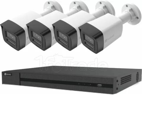 Photo de Visualiseur de caméra + 4x Caméras extérieures Ezviz H3K PoE Kit 4K (Noir/Blanc)