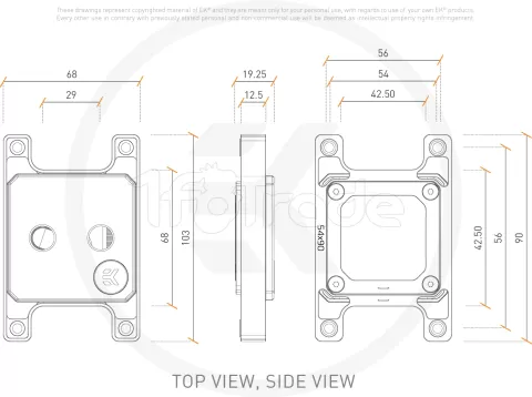 Photo de Waterblock CPU Ekwb EK-Quantum Magnitude AM4 DRGB (Argent/Transparent)