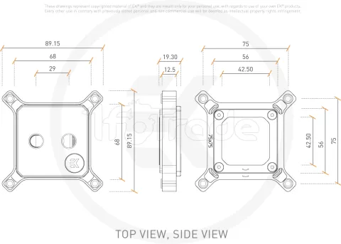 Photo de Waterblock CPU Ekwb EK-Quantum Magnitude Intel 115x DRGB (Argent/Transparent)