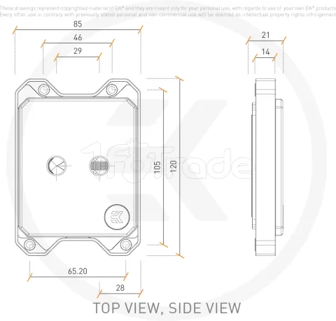 Photo de Waterblock CPU Ekwb EK-Quantum Magnitude sTR4 DRGB (Argent/Transparent)