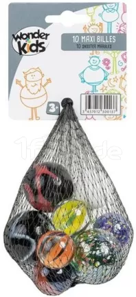 Photo de Wonder Kids - Filet de 10 maxi billes assorties - Modèle aléatoire